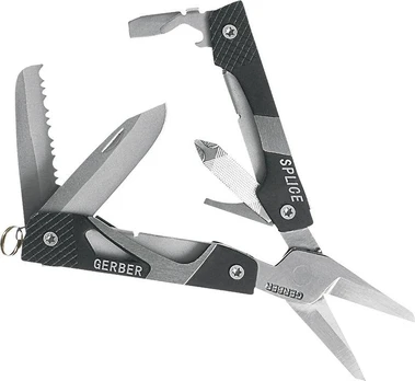 Gerber Splice Pocket Tool multi tool replės Keychain Juodas