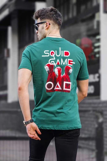 Vyriški žalios spalvos marškinėliai Squid Game