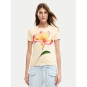 Desigual Marškinėliai Estocolmo 26SWTK03 Smėlio Regular Fit