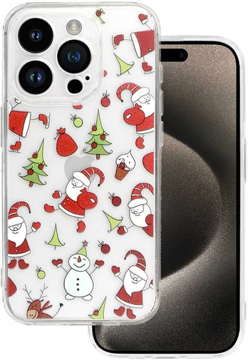Tel Protect Christmas Clear dėklas skirtas Apple iPhone 16 Design 1