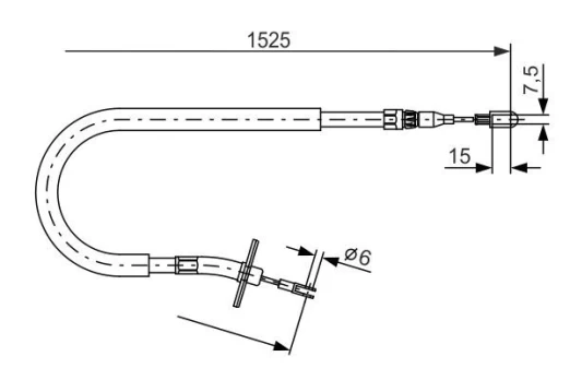 Trosas, stovėjimo stabdys BOSCH 1 987 477 858