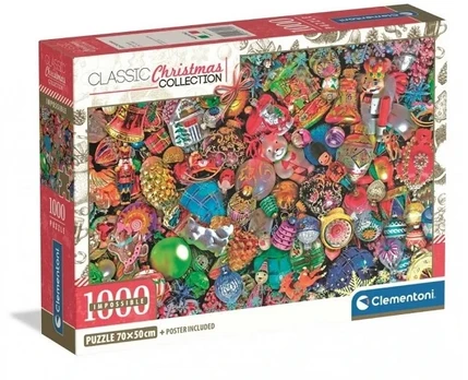 Clementoni CLE puzzle 1000 Impossible XMasColl JollyChr.37130