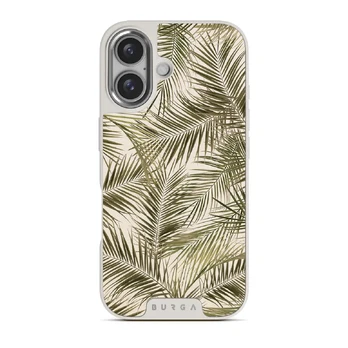 Happy Place - Palm iPhone 16 Case, Elite Light (MagSafe) / Silver