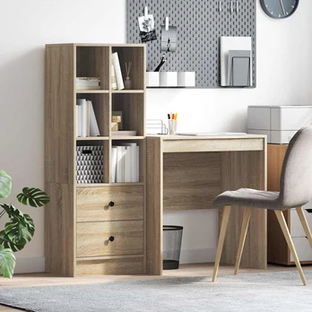 Stalas su stalčių 2 pcs Sonoma ąžuolas