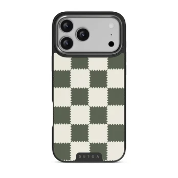 Retro Grid - iPhone 17 Pro Max Case, Elite Dark (MagSafe) / Gunmetal