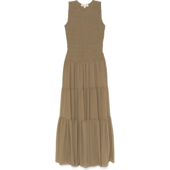 Midi suknelė moterims, Žalia, Smocked tank dress