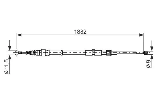 Trosas, stovėjimo stabdys BOSCH 1 987 482 193