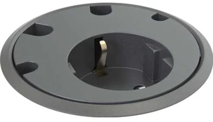 Formingfunction Forming Function Powerdot - 1x Power, 4x cable-throughs | Adjustable | Table, flush installed | Juodas