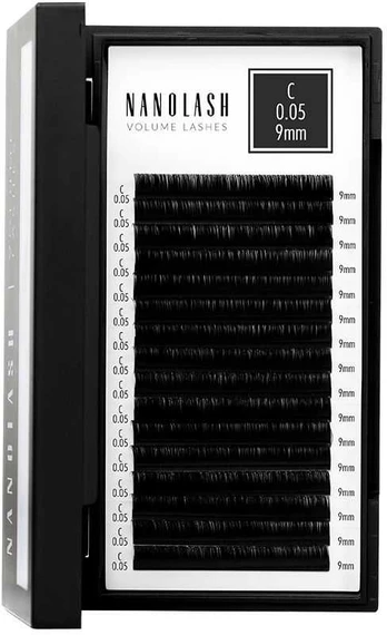Nanolash VOLUME LASHES false eyelashes 0.05 C #9 mm 1 u