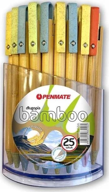 Teka Bamboo Ballpoint Pen BP-103 mix (25vnt) PENMATE