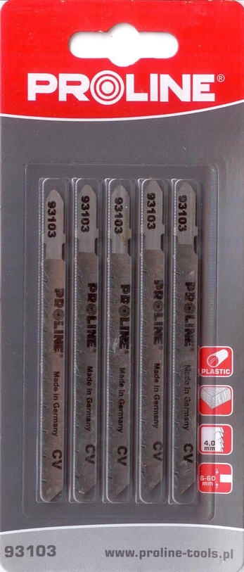 Proline Pro-Line pjūklo geležtės plastikui 75x4mm tipo T - 93103