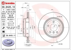 Stabdžių diskas BREMBO 09.9425.11 kaina