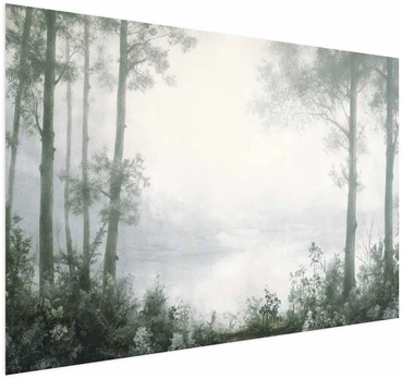 Artgeist Plakatas - Forest and Pond in Patinated Žalias