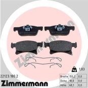 Stabdžių trinkelių rinkinys, diskinis stabdys ZIMMERMANN 22123.180.2 kaina