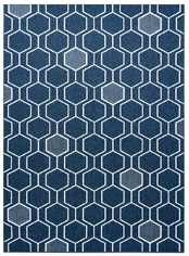 Kilimas vidaus Hakano Wink Hexagon, mėlynas, 170 cm x 120 cm kaina