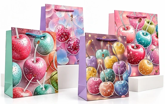 Dovanų maišelis CHERRIES, 260x320x100mm