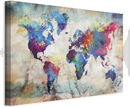 Artgeist Paveikslas - World Map: Colourful Madness