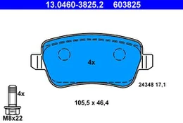 ATE 13.0460-3825.2 Brake pad set