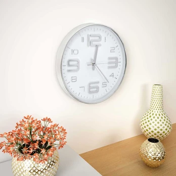 Sieninis laikrodis, 30 cm : Spalva - Sidabro
