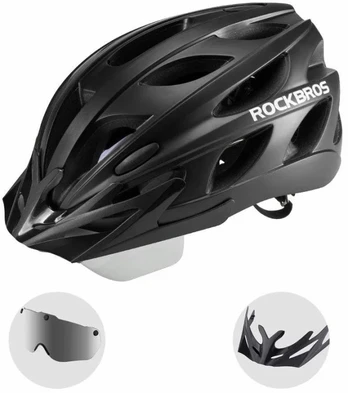 Šalmas RockBros RBTT-16-00B, juodas