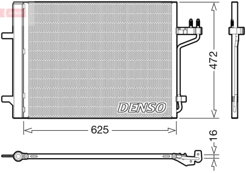 DENSO DCN10047 Air conditioning condenser
