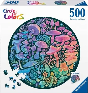 Puzzle 500 elementów Paleta kolorów Grzyby