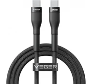 Veger Kabelis USB-C to USB-C PD 48V 5A 240W CC03 1.5m, Juoda