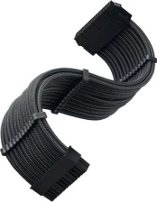 Kabelis SilverStone 24-Pin ATX Extension Cable 24-Pin ATX male, 24-Pin ATX female, 0.3 m, juoda kaina