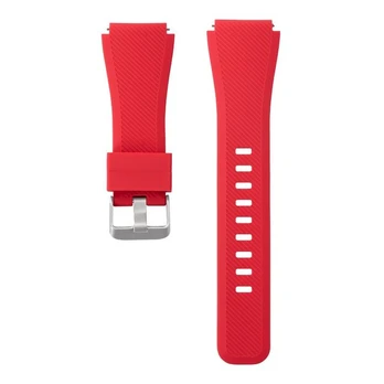 „BestAccessories“, 22 mm pločio silikoninis dirželis, raudonas