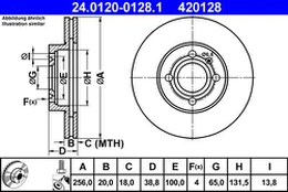 ATE 24.0120-0128.1 Brake Disc