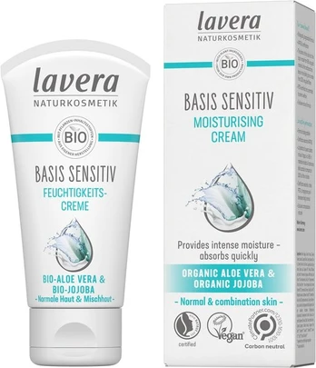 Drėkinantis veido kremas Lavera Basis Sensitive 50 ml