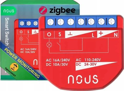 NOUS B2Z Schaltaktor ZigBee PM 1 Kanal / 16A / ZigBee3.0 / Messung