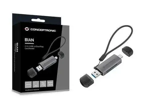 Skaitytuvas Conceptronic CONCEPTRONIC kortelių skaitytuvas USB-C/USB-A -> Micro SD/TF sw