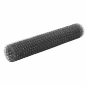Vielos tinklas su PVC danga, pilkas, 10x1m kaina