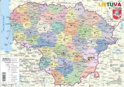 Lietuvos žemėlapis A4 formatu kaina
