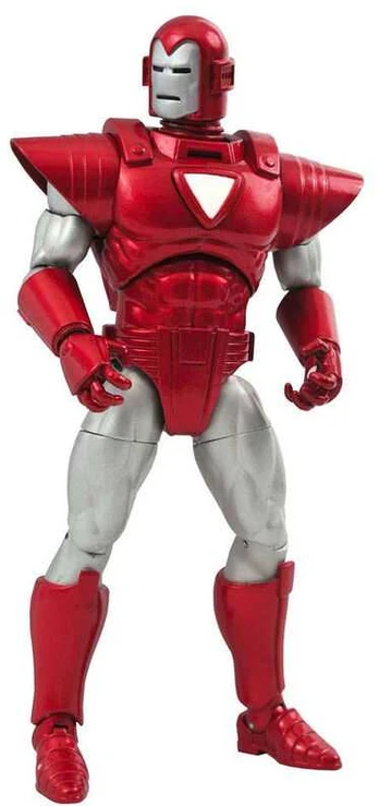 Diamond Select Marvel Iron Man Sidabrinis Centurion Action figure 18cm