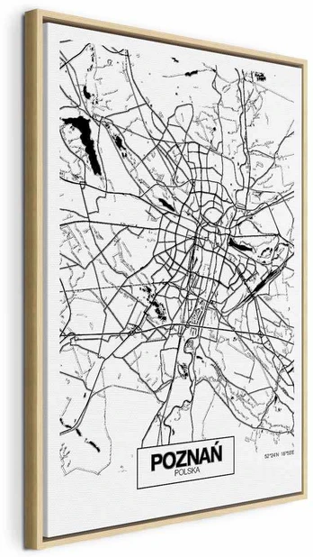 Artgeist Paveikslas - City Plan: Poznan (1 Part) Vertical