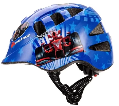 Vaikiškas dviračio šalmas Meteor MA-2 Racing, mėlynas