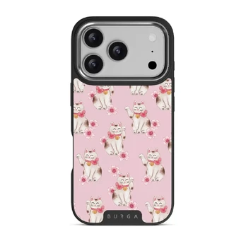 Maneki Neko - iPhone 17 Pro Case, Elite Dark (MagSafe) / Silver