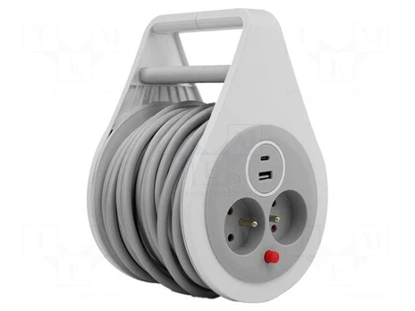Mains | 3x1mm2 | Schuko | Sockets: 4 | PVC | white | 10m | 10A