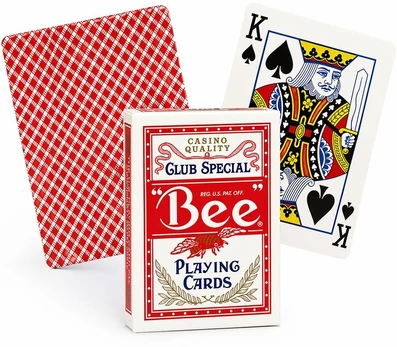 BEE STANDARD pokerio kortos, raudonos