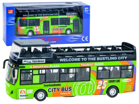 Metalinis dviaukštis autobusas - žalias
