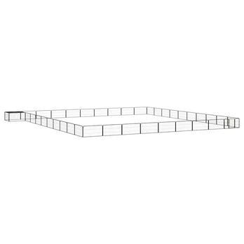 &Scaron;unų aptvaras, 40 segmentų, juodas, 100x50cm, plienas