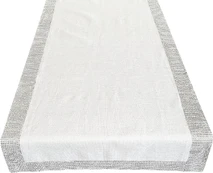 Stalo takelis, balta/sidabro, 60 x 120 cm kaina