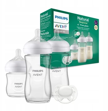 PHILIPS AVENT stiklinis dovanų buteliukas naujagimiui SCD878/11 (3 vnt.)