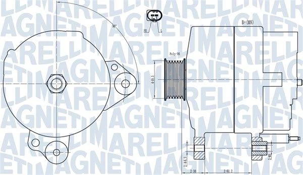 Kintamosios srovės generatorius MAGNETI MARELLI 063731817010