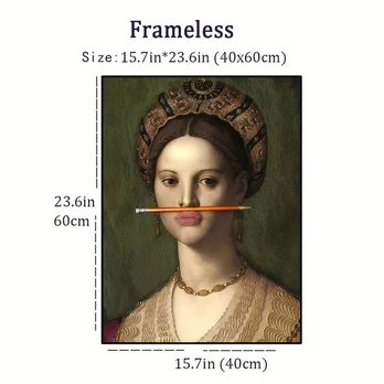 Plakatas moteris, 15,7x23,6 colio / 40x60 cm