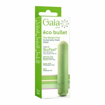 GAIA ECO BULLET GREEN - Eco-Friendly Compact Intimate Device, 8.8 cm