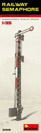 Klijuojamas Modelis MiniArt 35566 Railway Semaphore 1/35