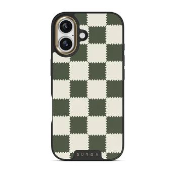 Retro Grid - iPhone 17 Case, Elite Dark (MagSafe) / Gold
